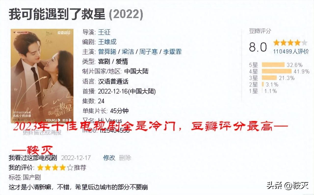 好看的豆瓣电视剧排行榜（2023年电视剧豆瓣评分榜最新）-梦路生活号